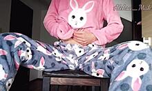 Horny Teen 18+ Stepdaughter In Pajama Small 18+ Boobs Teasing Masturbate Pussy