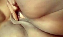 Amateur Shaved Pussy Teases With Monster Cock