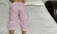 The sexy asian teen girlfriend and friend engage in booty workout session