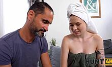 Hey, this dirty girl is having passionate sex not with her bf 😏