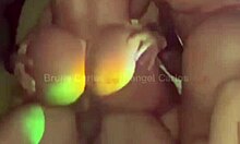 Wow, sitting on sister's husband with her in after party threesome!