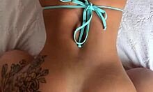 Feeling the passion as hot baby in bikini does anal interview pov