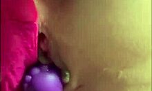 latina with big ass squirts during anal play