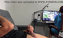 I caught him jerking off while gaming, so I joined in