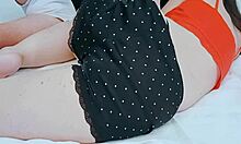 I guide the young student's tight anal training session