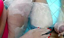 me and my friend seduce a big cock boy in the pool