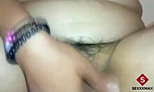 Young girl with big ass and tattoos eats her own pussy.