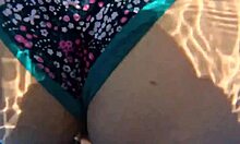 i love fucking this milf's big ass in the pool, her tight pussy dripping wet