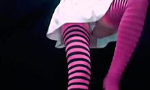 Bonneyuwu Drinks Pee From Bottle In Pantyhose Skirt