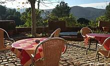 Trip To Barcelona With Young Amateurs In Public Outdoor Settings