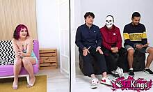 Young Mei takes on three rookie dudes, teaching them a rough lesson in group sex