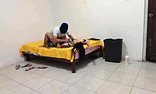 stepmother offers stepson a special night, the dirty girl enjoys homemade missionary blowjob