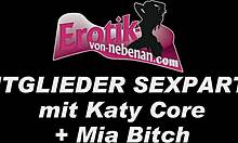 German amateur teen enjoys cum in the swinger club party