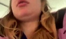 masturbate in taxi and mall with wet pussy close-up