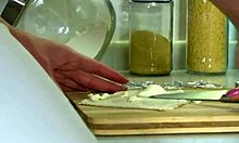 housewife enjoys a quick passionate encounter in the kitchen