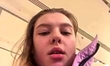 masturbate in taxi and mall with wet pussy close-up