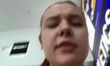 creampie pussy squirting and fingering in public