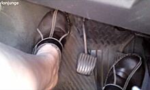 hey, check out zeraphine73's sexy feet in the car!