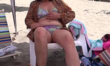 on the beach i please my friend and let her stepson cum in my pussy