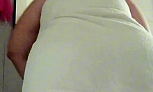 Teacher teaches how to shave properly in the bathroom