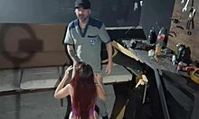 Mechanic fucks customer in garage workshop