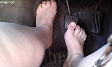 hey, check out zeraphine73's sexy feet in the car!