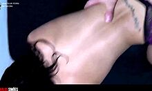 Beautiful brunette sits and twerks seductively