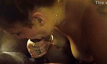 Kelsey sucks Jay's big black cock for early breakfast