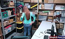 Busty Shoplifter Rammed By Store Officer In Office