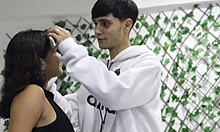 Latina Brunette Fucked Hard by Stepbrother in Billiard Room