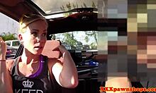 Amateur pawnee gets her pussy drilled hard in the back office