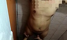 Asian couple shares passionate bathroom sex