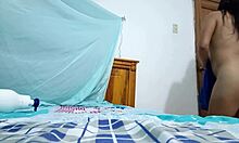 in this pov scene, a latina woman gapes her ass doggy style in real homemade porn