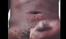 Homemade jerking off my big black cock on live.
