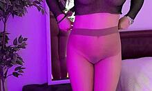 Hot MILF starts TEARING her TIGHTS in this solo scene