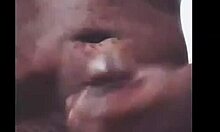 Homemade jerking off my big black cock on live.