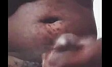 Homemade jerking off my big black cock on live.