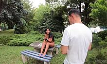 zuzu sweet, the naughty cheerleader, takes three huge dicks in her ass