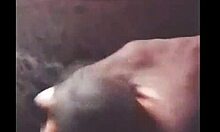 Homemade jerking off my big black cock on live.