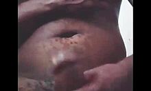 Homemade jerking off my big black cock on live.