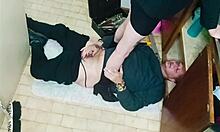 Plumber Fixes Her Sink And Gets Wet