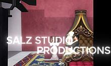 Asian wife shares table with old friend and cuckold husband