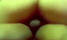 Hottie rubbing her pussy riding a big dick