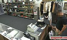 Stewardess Gets Screwed Hard in Pawnshop Toilet!