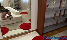 Young girl receives facial treatment