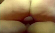 Hottie rubbing her pussy riding a big dick