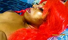 Naughty latina masturbating and fingering her hairy pussy all alone at home 😏