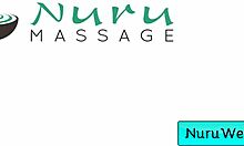 Watch this hot teen masseuse grind her wet naked body on the client!