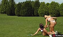 a lesbian babe rimming best friends ass in intimate session