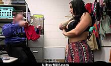 Officer punishes shoplifting MILF with blowjob command